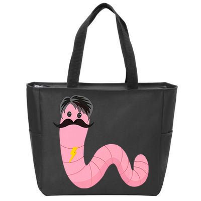 Worm With A Mustache James Tom Ariana Reality Zip Tote Bag