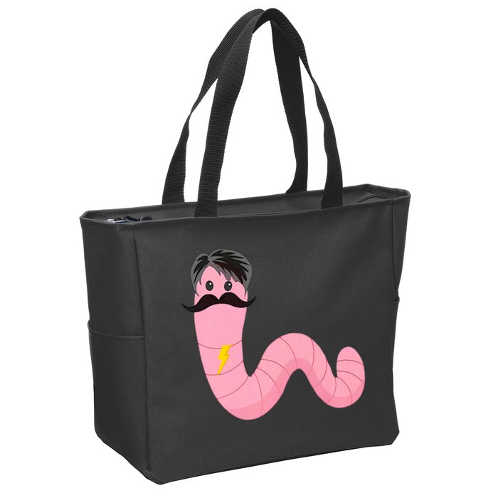 Worm With A Mustache James Tom Ariana Reality Zip Tote Bag