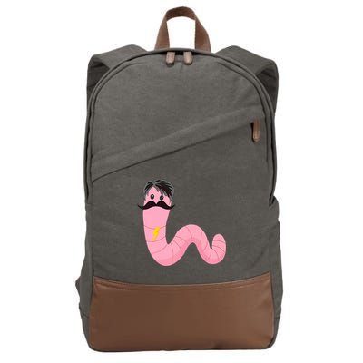 Worm With A Mustache James Tom Ariana Reality Cotton Canvas Backpack