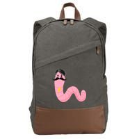 Worm With A Mustache James Tom Ariana Reality Cotton Canvas Backpack