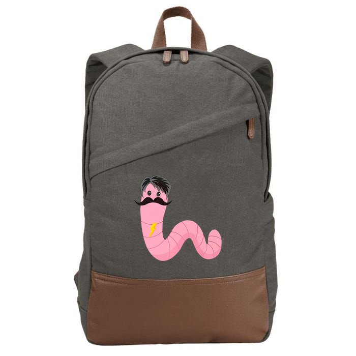 Worm With A Mustache James Tom Ariana Reality Cotton Canvas Backpack