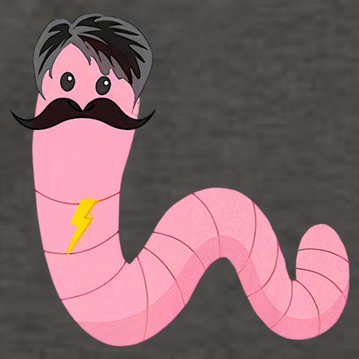 Worm With A Mustache James Tom Ariana Reality Vector Backpack