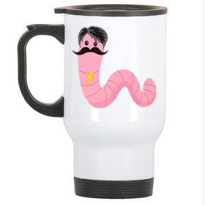 Worm With A Mustache James Tom Ariana Reality Stainless Steel Travel Mug