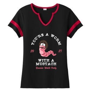 Worm With A Mustache James Tom Ariana Reality Ladies Halftime Notch Neck Tee