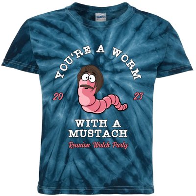 Worm With A Mustache James Tom Ariana Reality Kids Tie-Dye T-Shirt