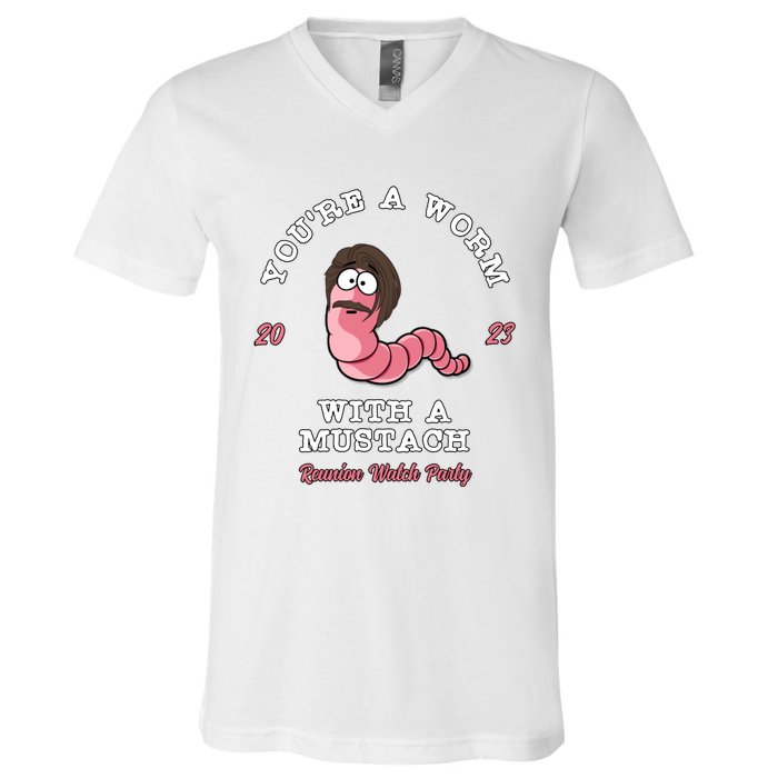 Worm With A Mustache James Tom Ariana Reality V-Neck T-Shirt