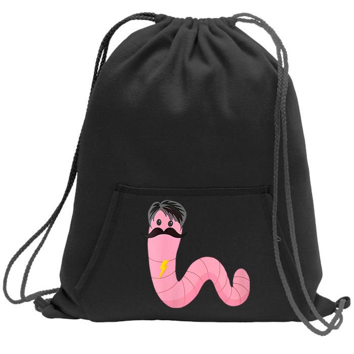 Worm With A Mustache James Tom Ariana Reality Sweatshirt Cinch Pack Bag