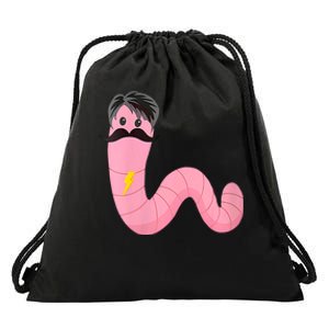 Worm With A Mustache James Tom Ariana Reality Drawstring Bag