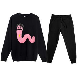 Worm With A Mustache James Tom Ariana Reality Premium Crewneck Sweatsuit Set