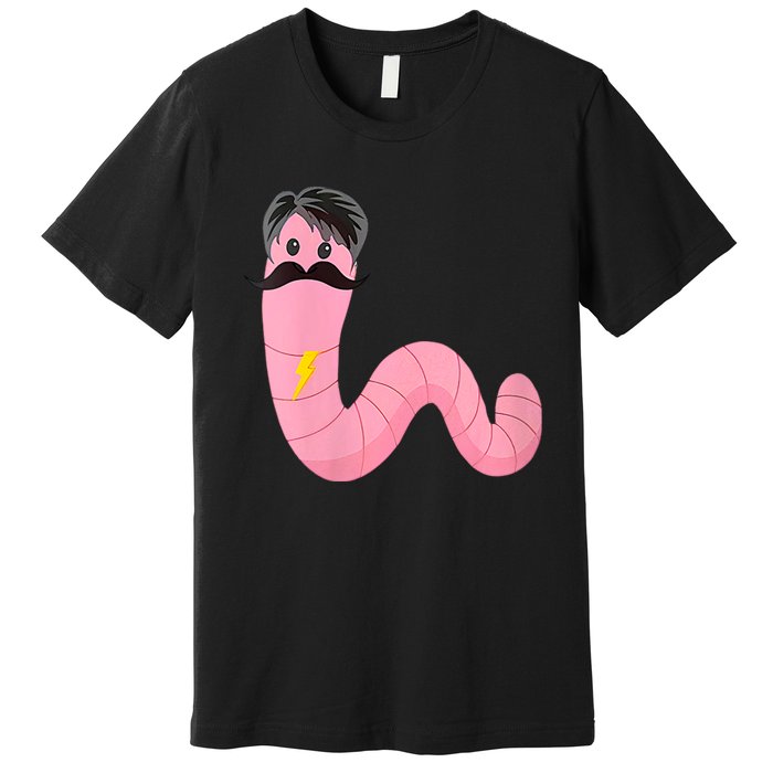 Worm With A Mustache James Tom Ariana Reality Premium T-Shirt