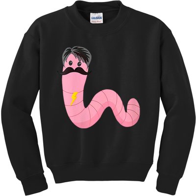 Worm With A Mustache James Tom Ariana Reality Kids Sweatshirt