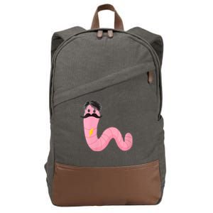 Worm With A Mustache James Tom Ariana Reality Cotton Canvas Backpack