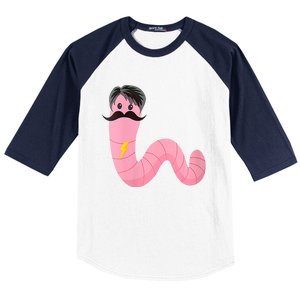 Worm With A Mustache James Tom Ariana Reality Baseball Sleeve Shirt