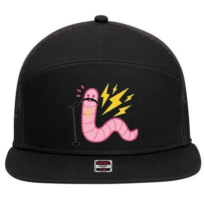 Worm With A Mustache Tom Ariana Reality 7 Panel Mesh Trucker Snapback Hat