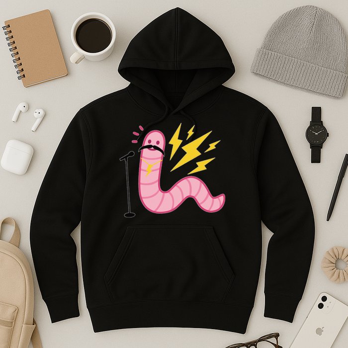 Worm With A Mustache Tom Ariana Reality Hoodie