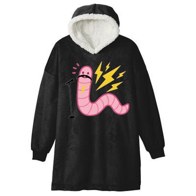 Worm With A Mustache Tom Ariana Reality Hooded Wearable Blanket
