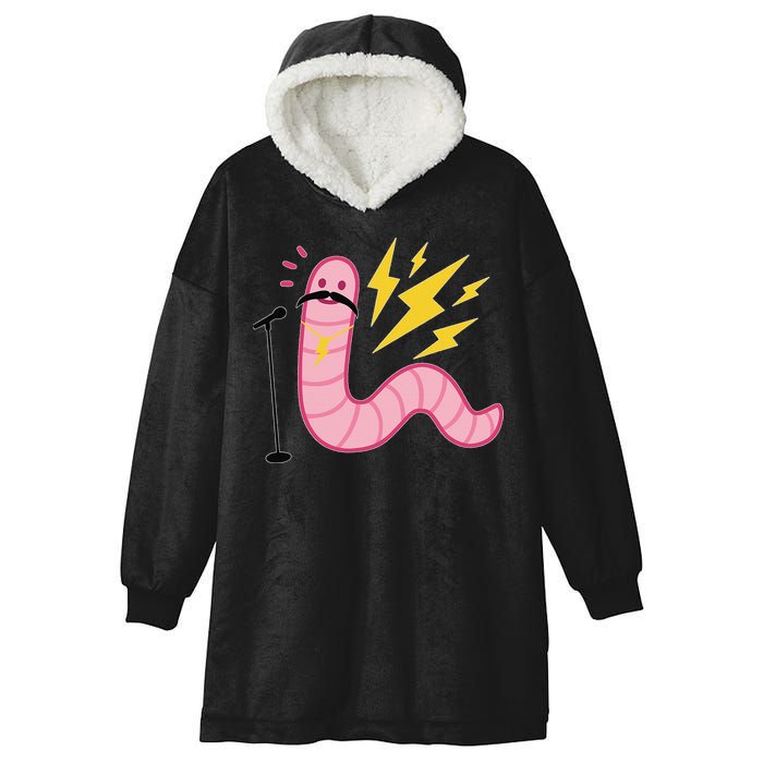 Worm With A Mustache Tom Ariana Reality Hooded Wearable Blanket