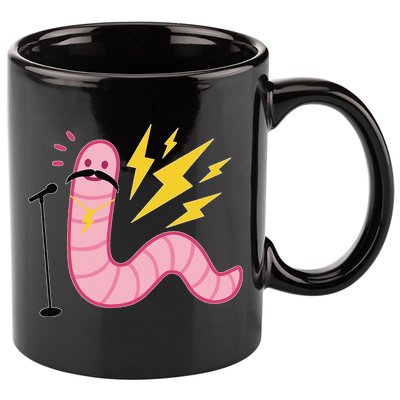 Worm With A Mustache Tom Ariana Reality 11oz C Handle Ceramic Mug