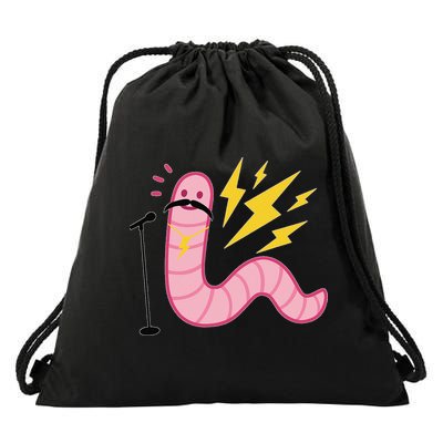 Worm With A Mustache Tom Ariana Reality Drawstring Bag