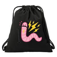 Worm With A Mustache Tom Ariana Reality Drawstring Bag