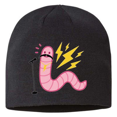 Worm With A Mustache Tom Ariana Reality Sustainable Beanie