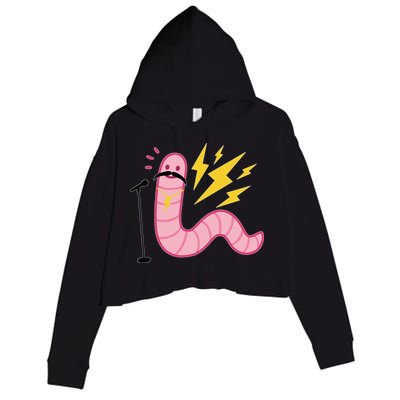 Worm With A Mustache Tom Ariana Reality Crop Fleece Hoodie