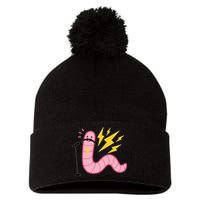 Worm With A Mustache Tom Ariana Reality Pom Pom 12in Knit Beanie