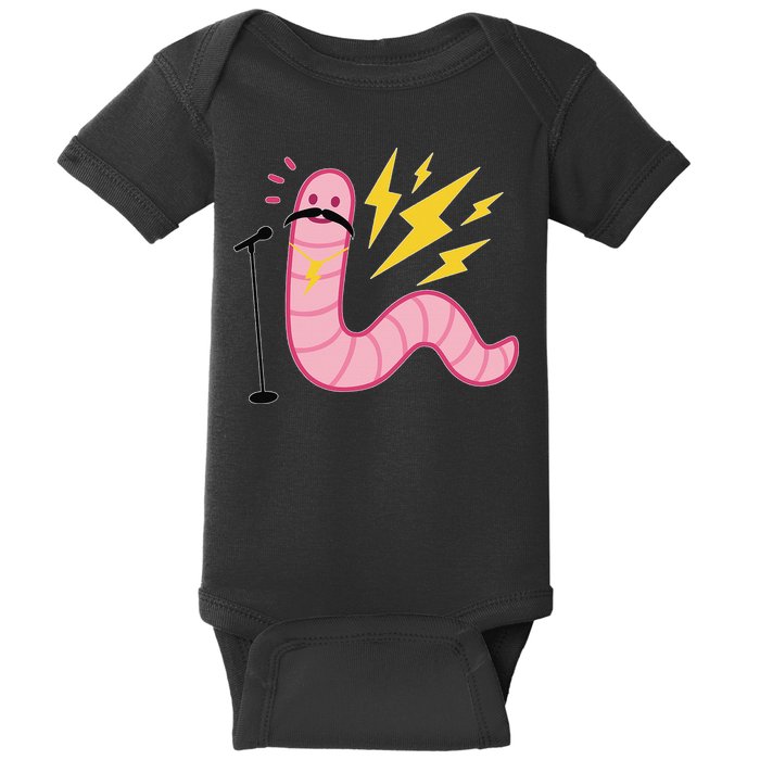 Worm With A Mustache Tom Ariana Reality Baby Bodysuit