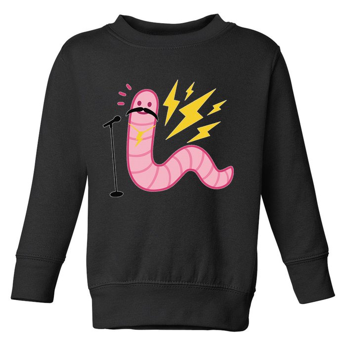 Worm With A Mustache Tom Ariana Reality Toddler Sweatshirt