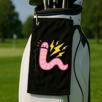 Worm With A Mustache Tom Ariana Reality Golf Towel