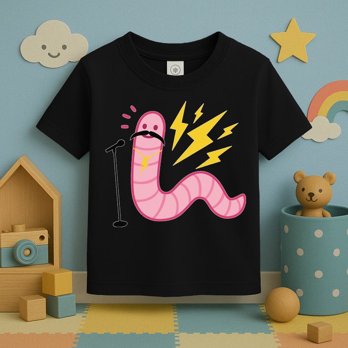 Worm With A Mustache Tom Ariana Reality Toddler T-Shirt