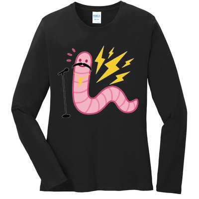 Worm With A Mustache Tom Ariana Reality Ladies Long Sleeve Shirt