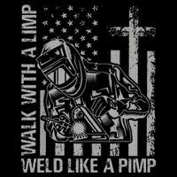 Walk With A Limp Weld Like A Pimp Drawstring Bag
