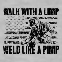 Walk With A Limp Weld Like A Pimp Ladies PosiCharge Tri-Blend Wicking Tank