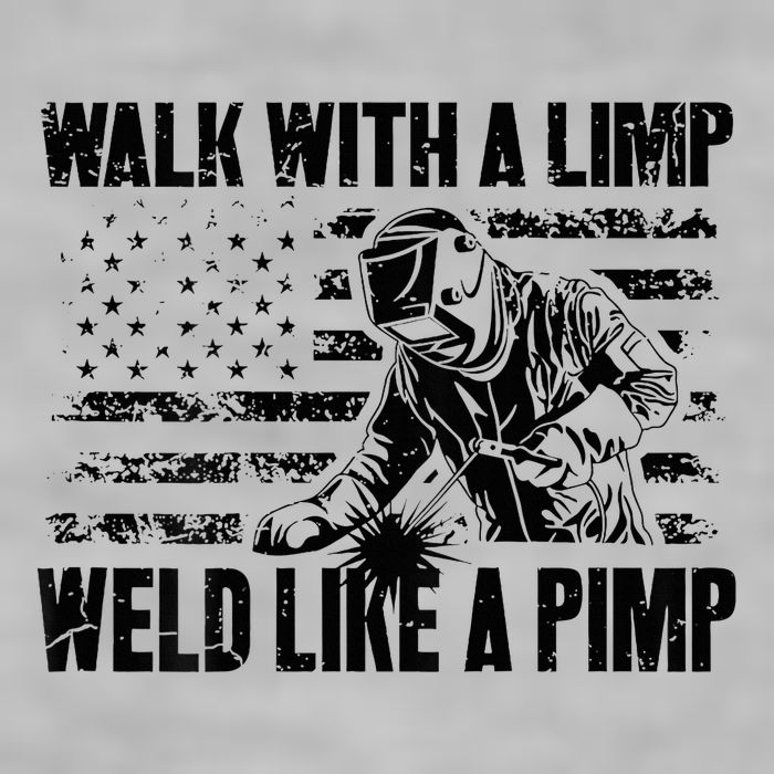Walk With A Limp Weld Like A Pimp Ladies PosiCharge Tri-Blend Wicking Tank