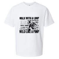 Walk With A Limp Weld Like A Pimp Sueded Cloud Jersey T-Shirt