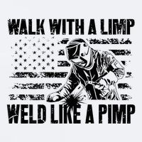 Walk With A Limp Weld Like A Pimp Sueded Cloud Jersey T-Shirt