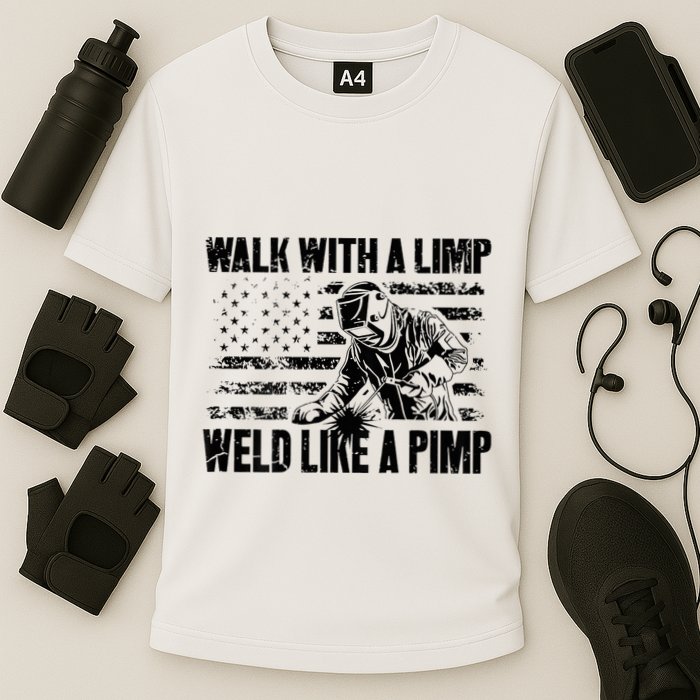 Walk With A Limp Weld Like A Pimp Performance Shirt