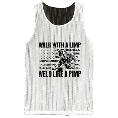 Walk With A Limp Weld Like A Pimp Mesh Reversible Basketball Jersey Tank