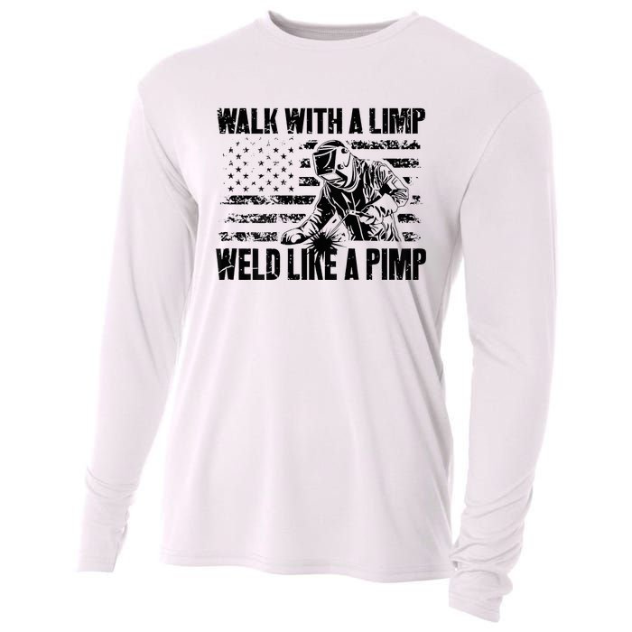 Walk With A Limp Weld Like A Pimp Cooling Performance Long Sleeve Crew