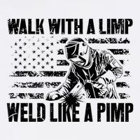 Walk With A Limp Weld Like A Pimp Wool Snapback Cap