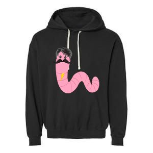 Worm With A Mustache James Tom Ariana Reality Garment-Dyed Fleece Hoodie