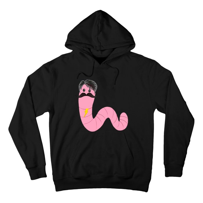 Worm With A Mustache James Tom Ariana Reality Hoodie