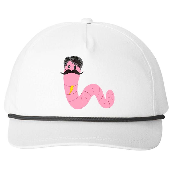 Worm With A Mustache James Tom Ariana Reality Snapback Five-Panel Rope Hat