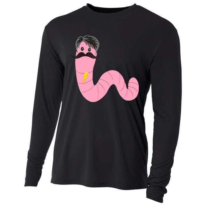 Worm With A Mustache James Tom Ariana Reality Cooling Performance Long Sleeve Crew