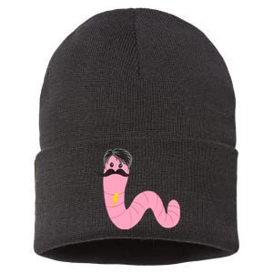 Worm With A Mustache James Tom Ariana Reality Sustainable Knit Beanie