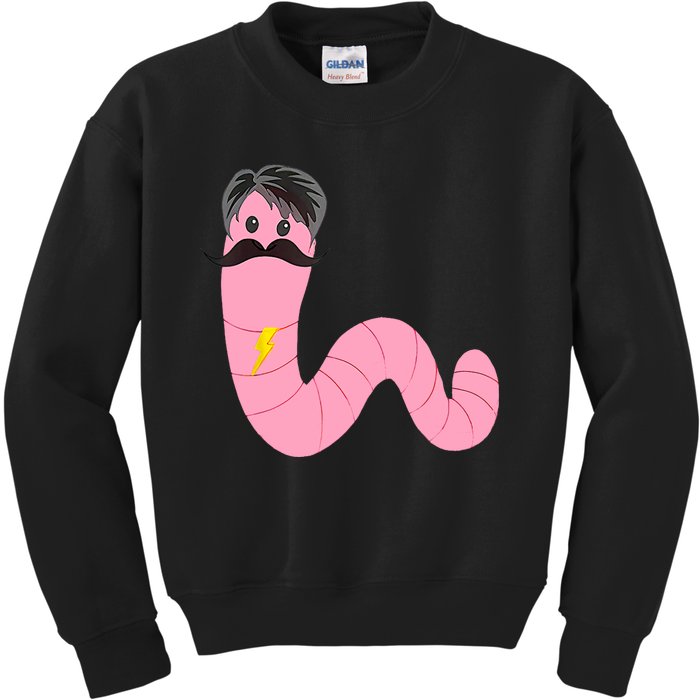 Worm With A Mustache James Tom Ariana Reality Kids Sweatshirt