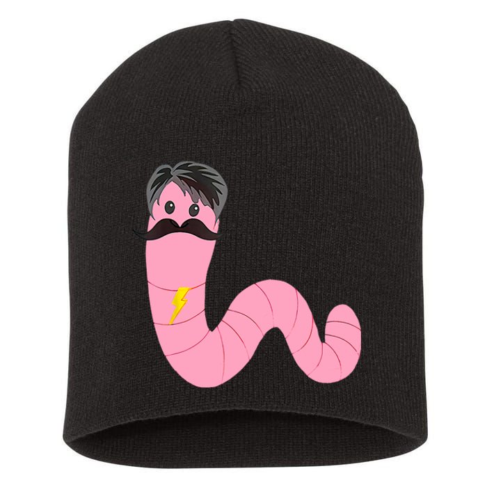 Worm With A Mustache James Tom Ariana Reality Short Acrylic Beanie