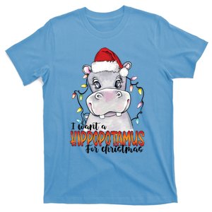 WI Want A Hippopotamus For Christmas Xmas Hippo For Cute Gift T-Shirt