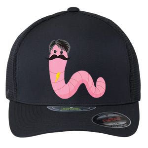 Worm With A Mustache James Tom Ariana Reality Flexfit Unipanel Trucker Cap